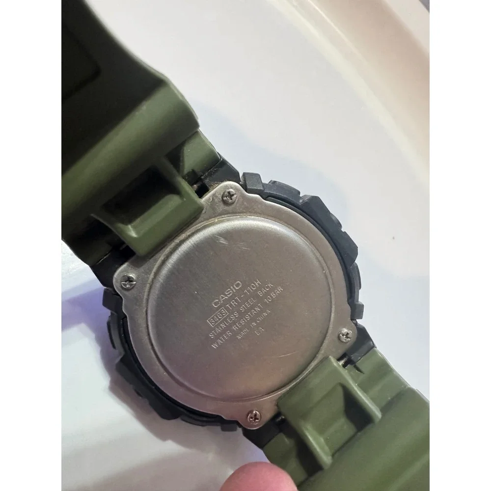 Casio Mud Resist Vibration Alarm Digital Watch W735H-3AV‎ – Green – 100M WR